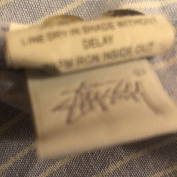 Stussy - shirt sleeve shirt - very popular designer in stripped fabric - Picture 7 of 8